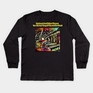 Guitar and Keyboards, The Yin and Yang Of The Music World Kids Long Sleeve T-Shirt